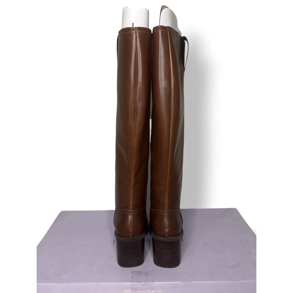SOLD🚫 Madden Girl Dollee Women's 7.5 Tall Riding Boot Cognac Paris Knee High NEW - Picture 5 of 8